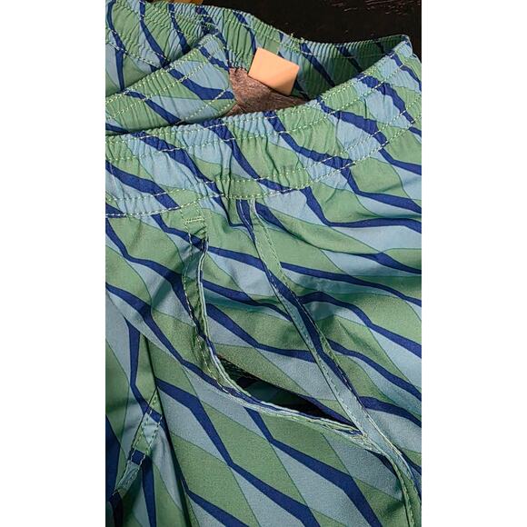 Fair Harbor Swim Trunks Boys XL Blue Geometric Board Shorts Drawstring Lined - Picture 6 of 9